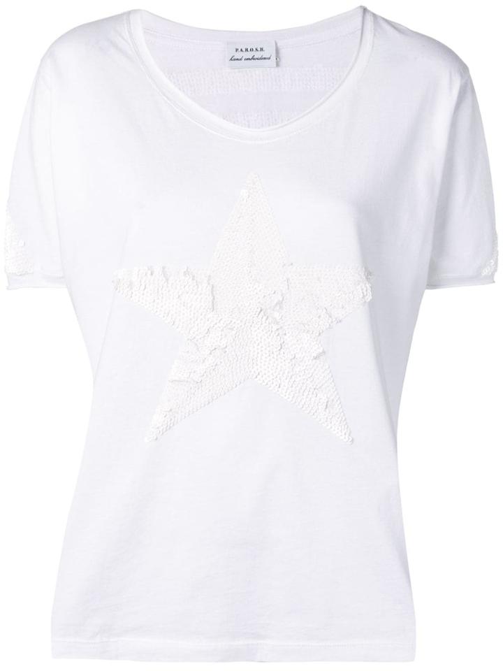 P.a.r.o.s.h. Star Textured T-shirt - White
