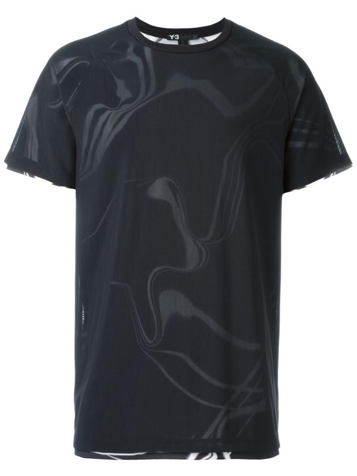 Y-3 'layer' T-shirt, Men's, Size: Medium, Black, Cotton/polyamide/spandex/elastane