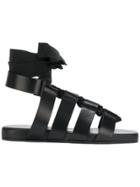 Jil Sander Gladiator Sandals - Black