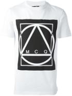 Mcq Alexander Mcqueen Glyph Icon Print T-shirt, Men's, Size: Xl, White, Cotton