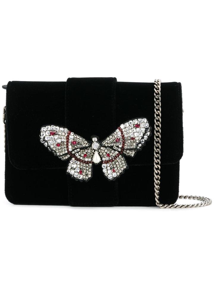 Ermanno Scervino Butterfly Cross Body Bag - Black