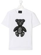 John Richmond Kids Teen Teddy Patch T-shirt - White