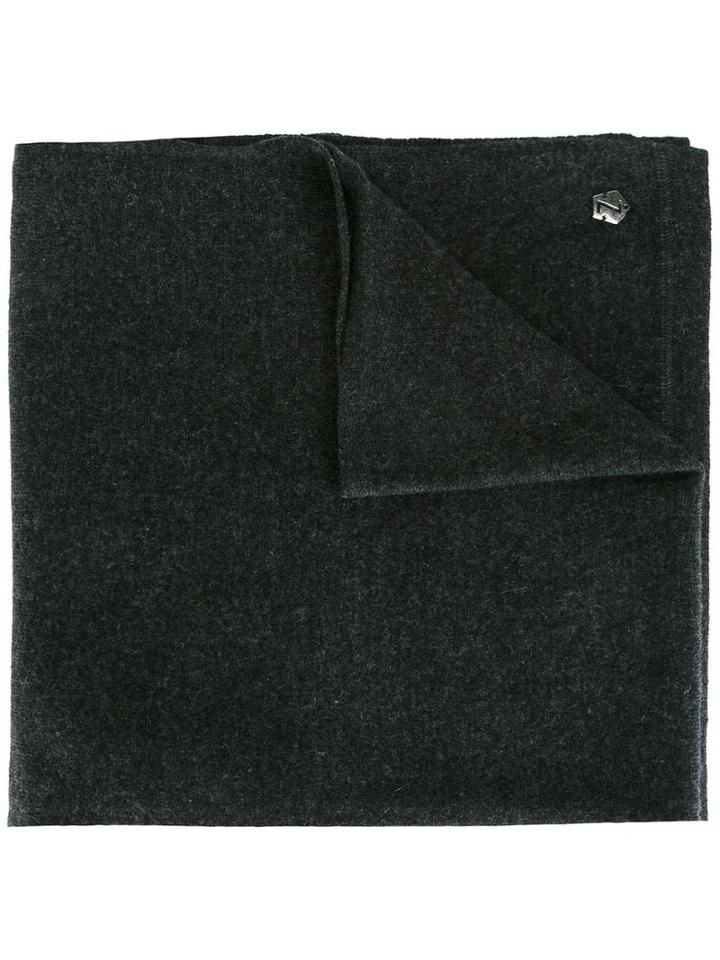 Z Zegna Knit Scarf, Men's, Grey, Cashmere/polyamide