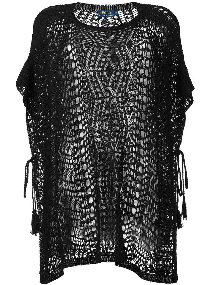 Polo Ralph Lauren Lace Style Knitted Top, Women's, Size: Xs/s, Black, Acrylic