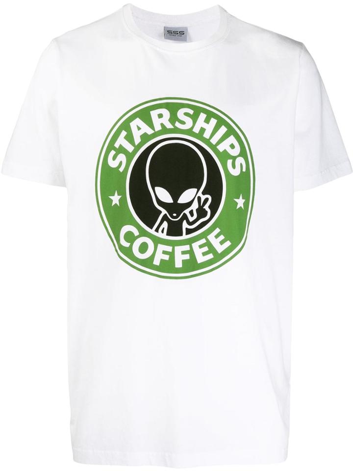 Sss World Corp Printed Cotton T-shirt - White