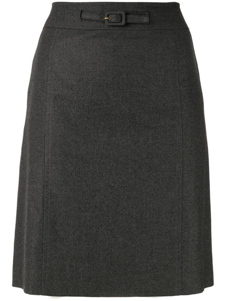 Chanel Vintage A-line Skirt - Grey