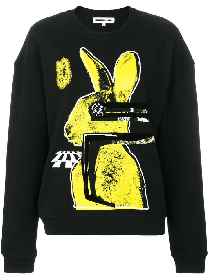 Mcq Alexander Mcqueen Bunny Print Sweatshirt - Black