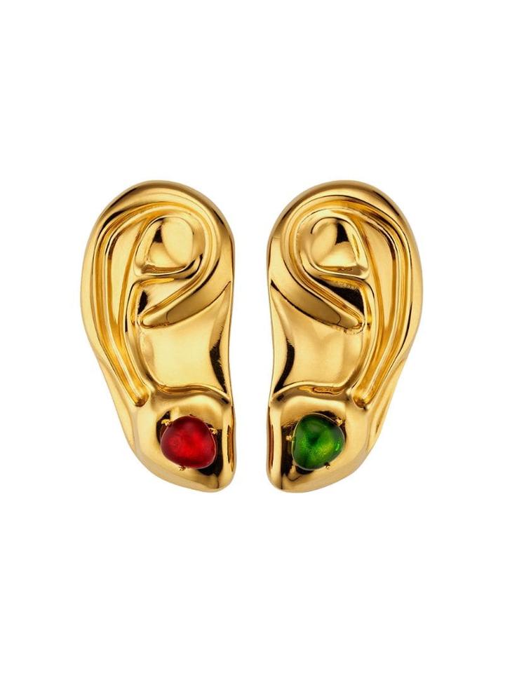 Gucci Spille A Forma Di Orecchio Con Pietre - Gold