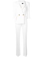 Elisabetta Franchi Stretch Suit-like Jumpsuit - White