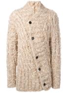 Ann Demeulemeester Button Up Knitted Cardigan, Men's, Size: Small, Nude/neutrals, Silk/alpaca