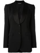 Dolce & Gabbana Classic Blazer, Women's, Size: 42, Black, Virgin Wool/silk/spandex/elastane
