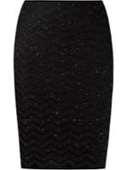 Cecilia Prado Knitted Pencil Skirt, Women's, Size: Medium, Black, Acrylic/polyamide/viscose