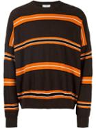 Ami Alexandre Mattiussi - Striped Boxy Sweater - Men - Cotton/polyamide - M, Brown, Cotton/polyamide