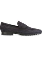 Tod S Classic Penny Loafers, Men's, Size: 8, Blue, Suede/rubber