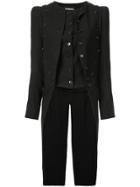 Ann Demeulemeester Double Layer Tuxedo Jacket - Black