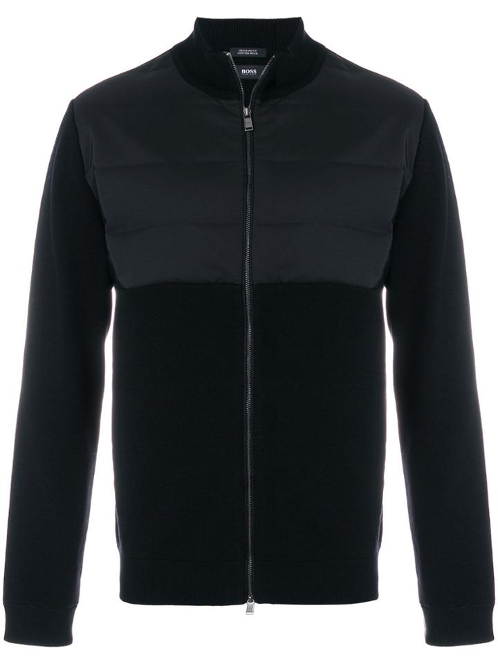 Boss Hugo Boss Fitted Zip Up Jacket - Black