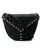 Saint Laurent 'y' Stud Embellished Shoulder Bag, Women's, Black