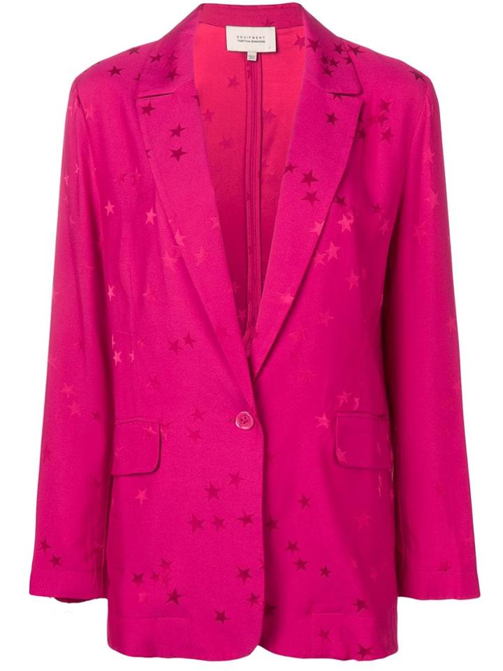 Equipment Star Print Blazer - Pink