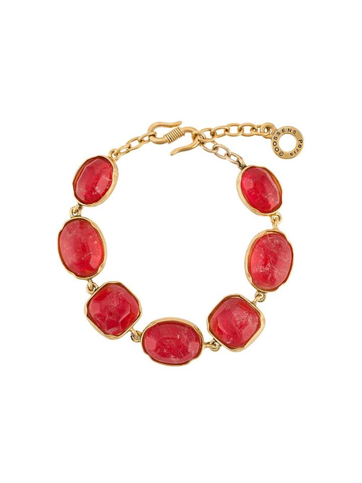 Goossens Gold-plated Cabochon Bracelet