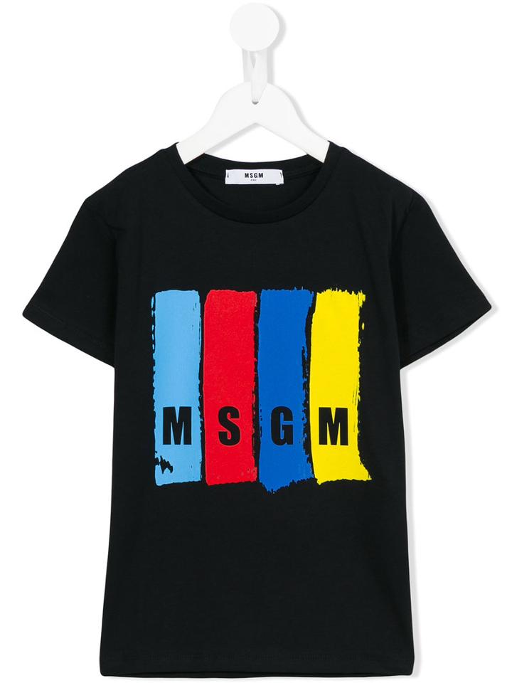 Msgm Kids - Logo Print T-shirt - Kids - Cotton - 6 Yrs, Boy's, Black