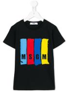 Msgm Kids - Logo Print T-shirt - Kids - Cotton - 6 Yrs, Boy's, Black