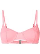 Solid & Striped Structured Bikini Top - Pink