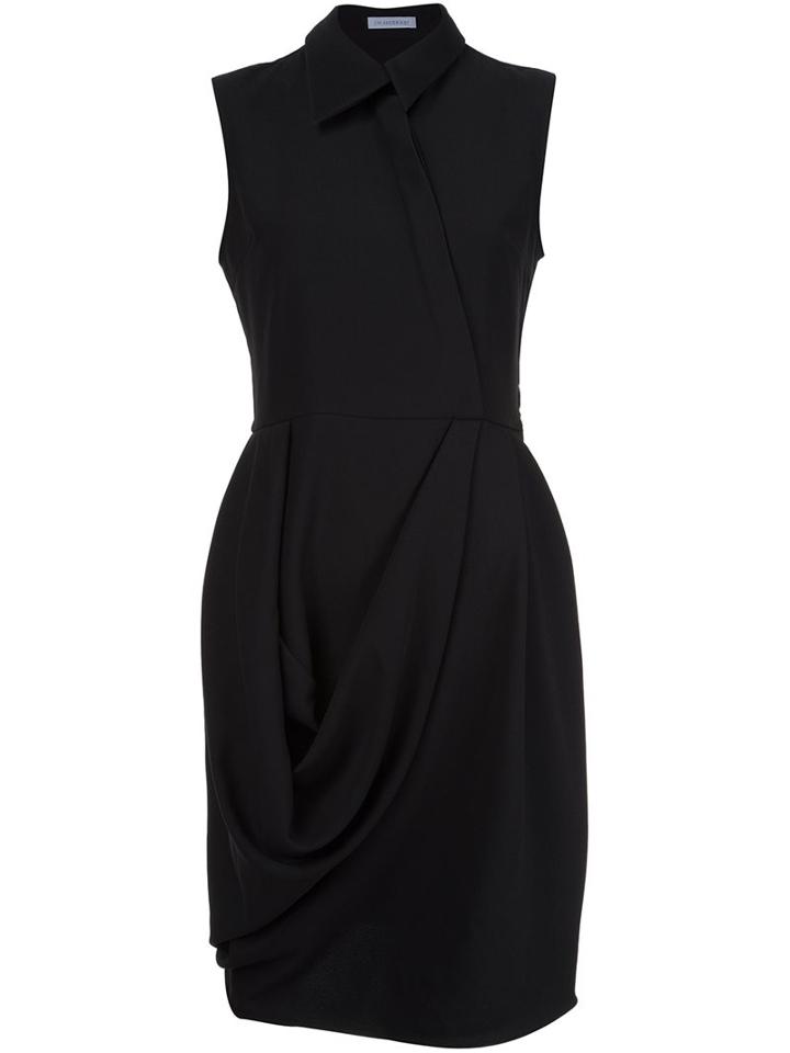J.w.anderson - Draped Skirt Dress - Women - Polyester - 6, Black, Polyester