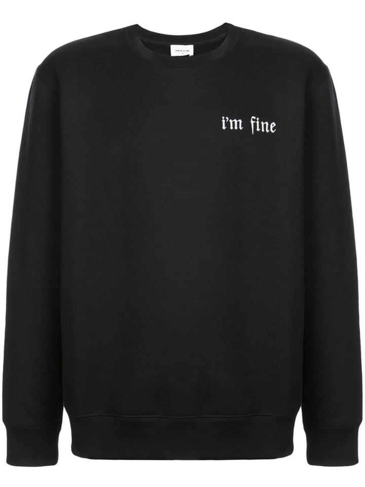 Wood Wood I'm Fine Sweatshirt - Black