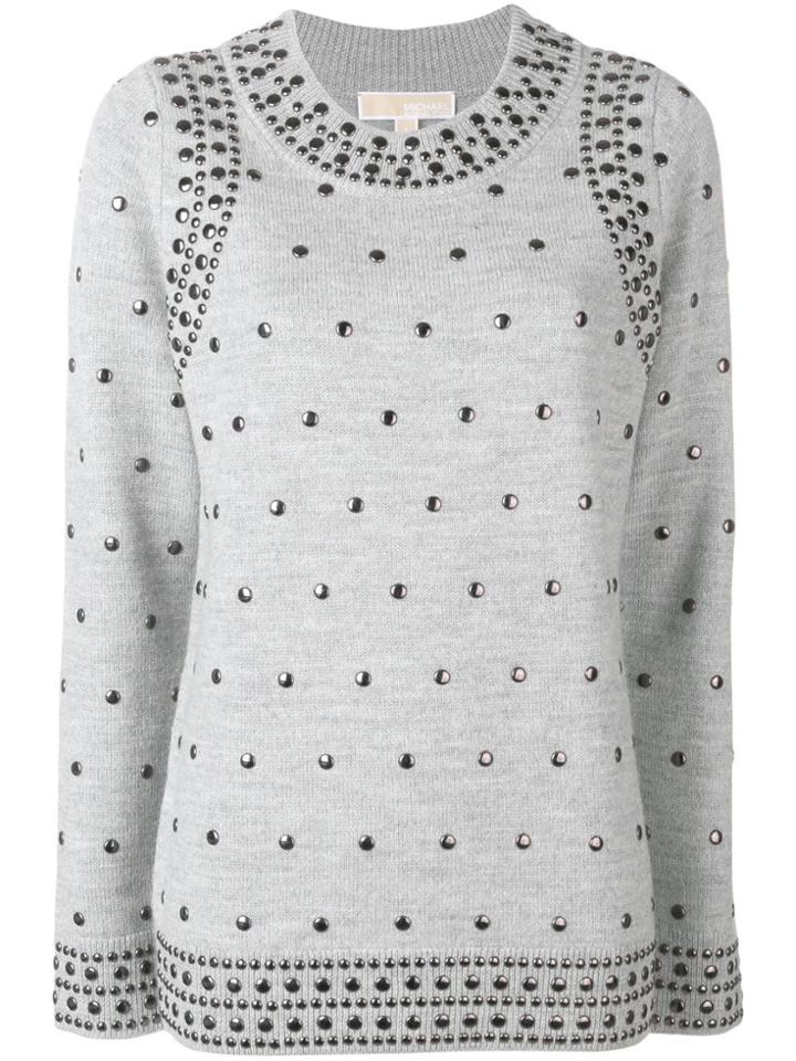 Michael Michael Kors Studded Knit Jumper - Grey