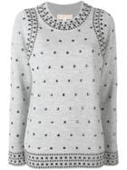 Michael Michael Kors Studded Knit Jumper - Grey
