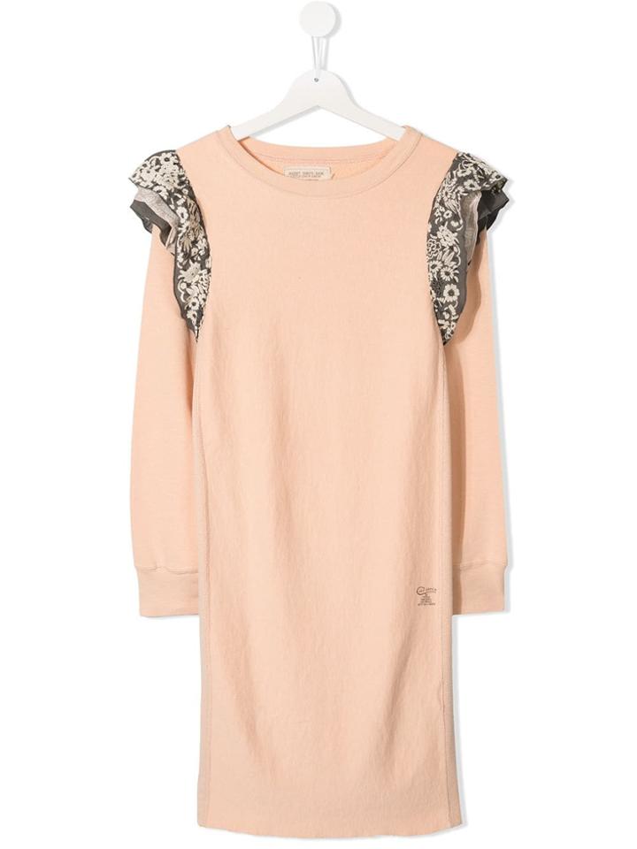 Go To Hollywood Ruffle Trim Sweatshirt Dress - Pink