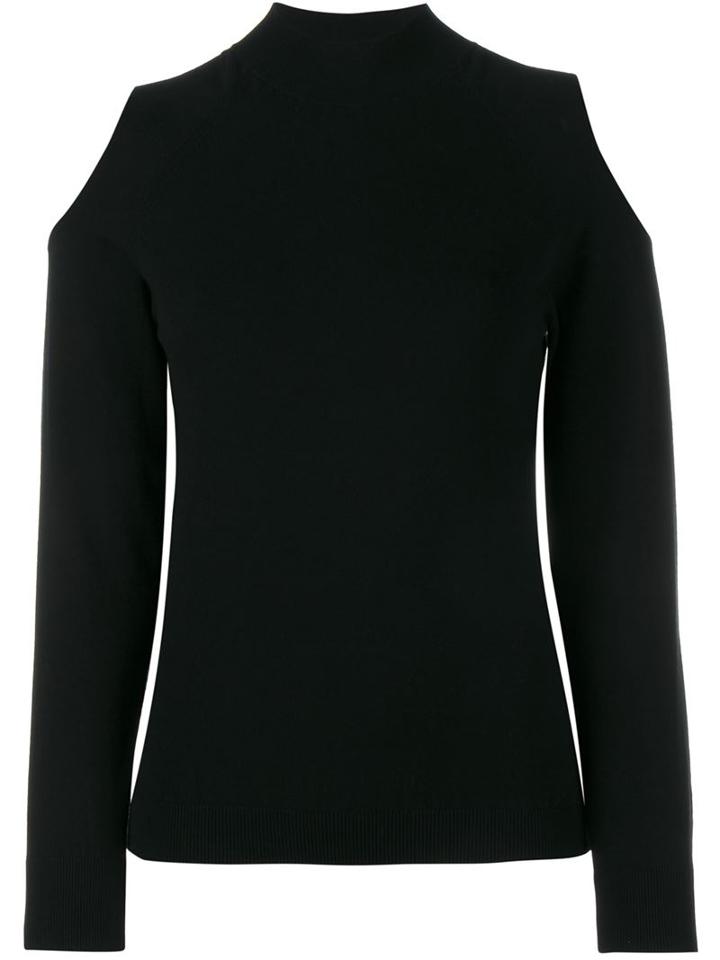 Osman Cutout Knit Long Sleeve Top, Women's, Size: 10, Black, Viscose