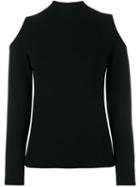 Osman Cutout Knit Long Sleeve Top, Women's, Size: 10, Black, Viscose