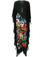 Roberto Cavalli Long Kaftan Dress - Black