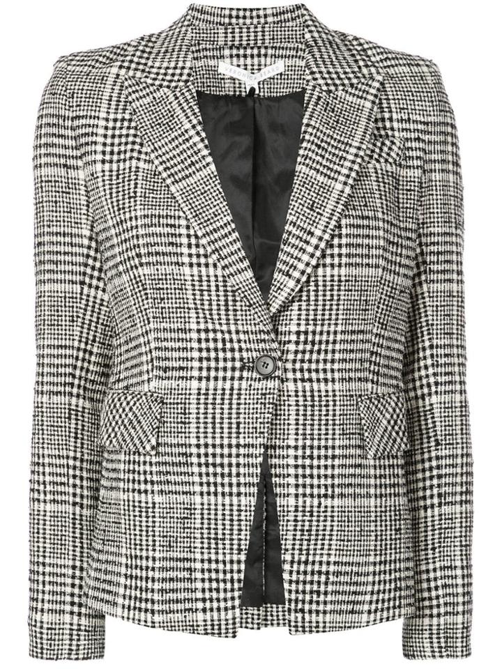 Veronica Beard Houndstooth Check Blazer - Black