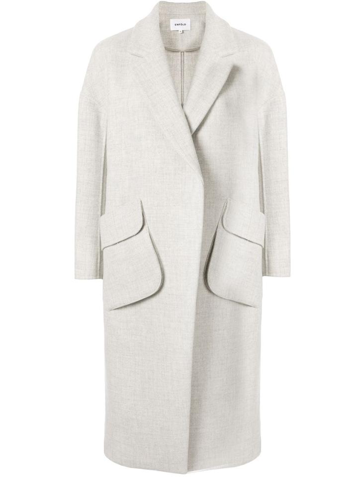 Enföld Longline Cocoon Coat - Grey