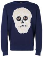 Diesel - Daisy Skull Sweatshirt - Men - Cotton - S, Blue, Cotton