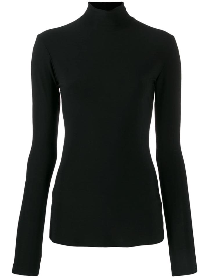 Norma Kamali Turtle Neck Top - Black