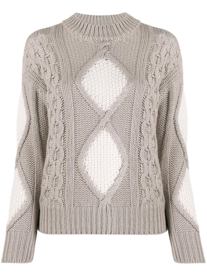 Lorena Antoniazzi Mixed Knit Jumper - Neutrals