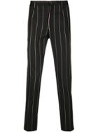 Dolce & Gabbana Striped Slim Fit Trousers - Black