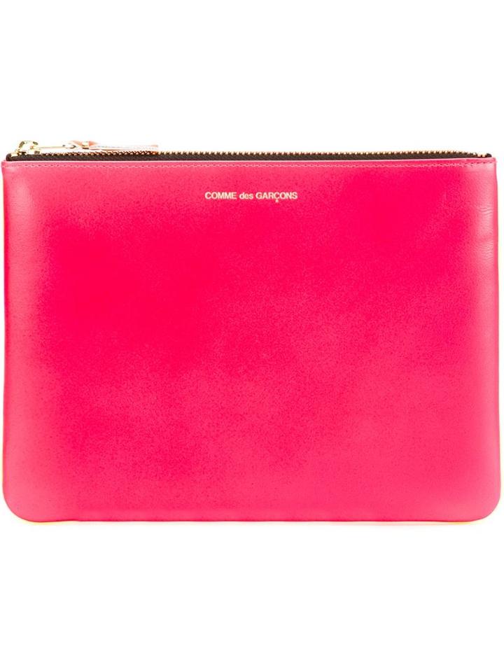 'new Super Fluo' Clutch - Unisex - Goat Skin - One Size, Pink/purple, Goat Skin, Comme Des Garçons Wallet