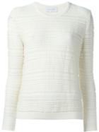 Christian Wijnants Striped Jumper, Women's, Size: Large, White, Viscose/cotton/polyester/nylon