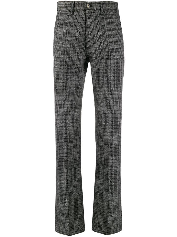 Marni Check Straight Leg Trousers - Black