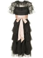 Needle & Thread Scallop Tulle Dress - Black