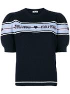 Miu Miu Logo Intarsia Sweater - Multicolour