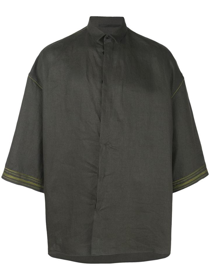 Haider Ackermann Contrast Piping Shirt - Grey