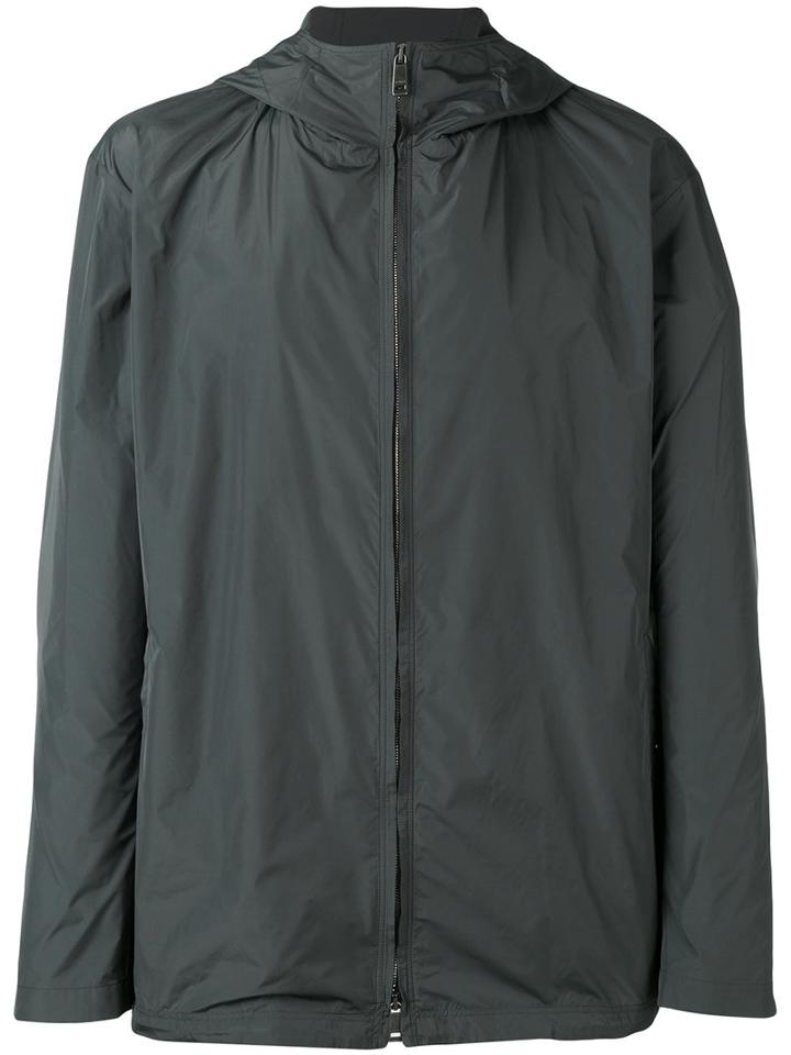 Jil Sander Zipped Hooded Jacket, Men's, Size: 46, Grey, Polyester