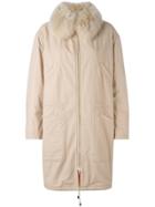 Army Yves Salomon Zipped Coat - Nude & Neutrals