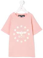 Boy London - Globe Star T-shirt - Kids - Cotton - 11 Yrs, Pink/purple