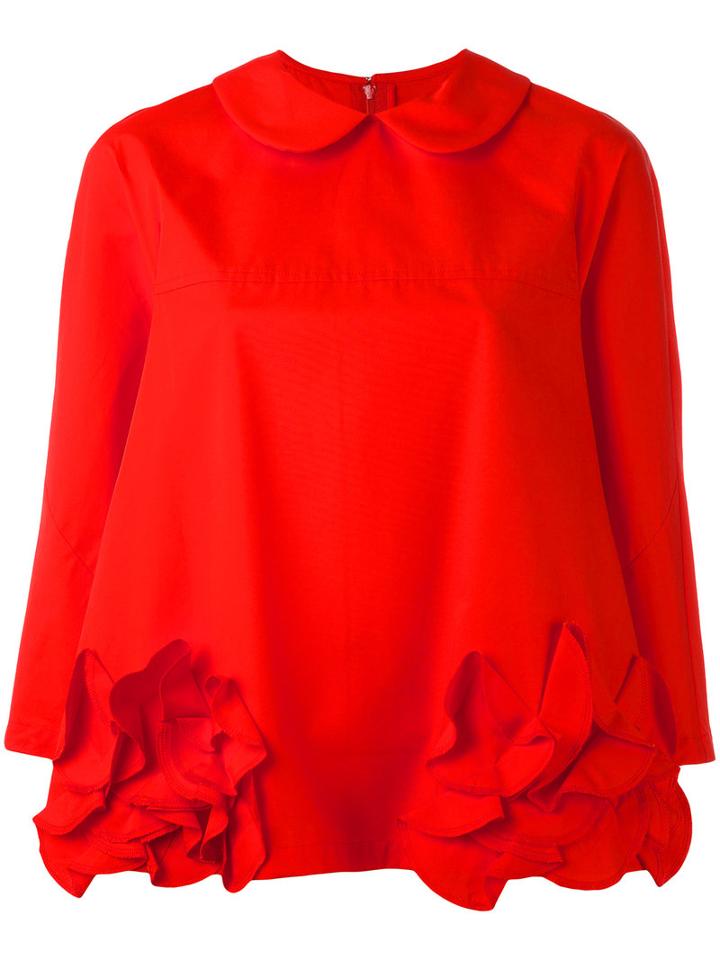 Comme Des Garçons Comme Des Garçons - Floral Blouse - Women - Cotton - M, Red, Cotton